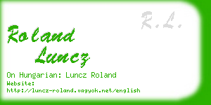 roland luncz business card